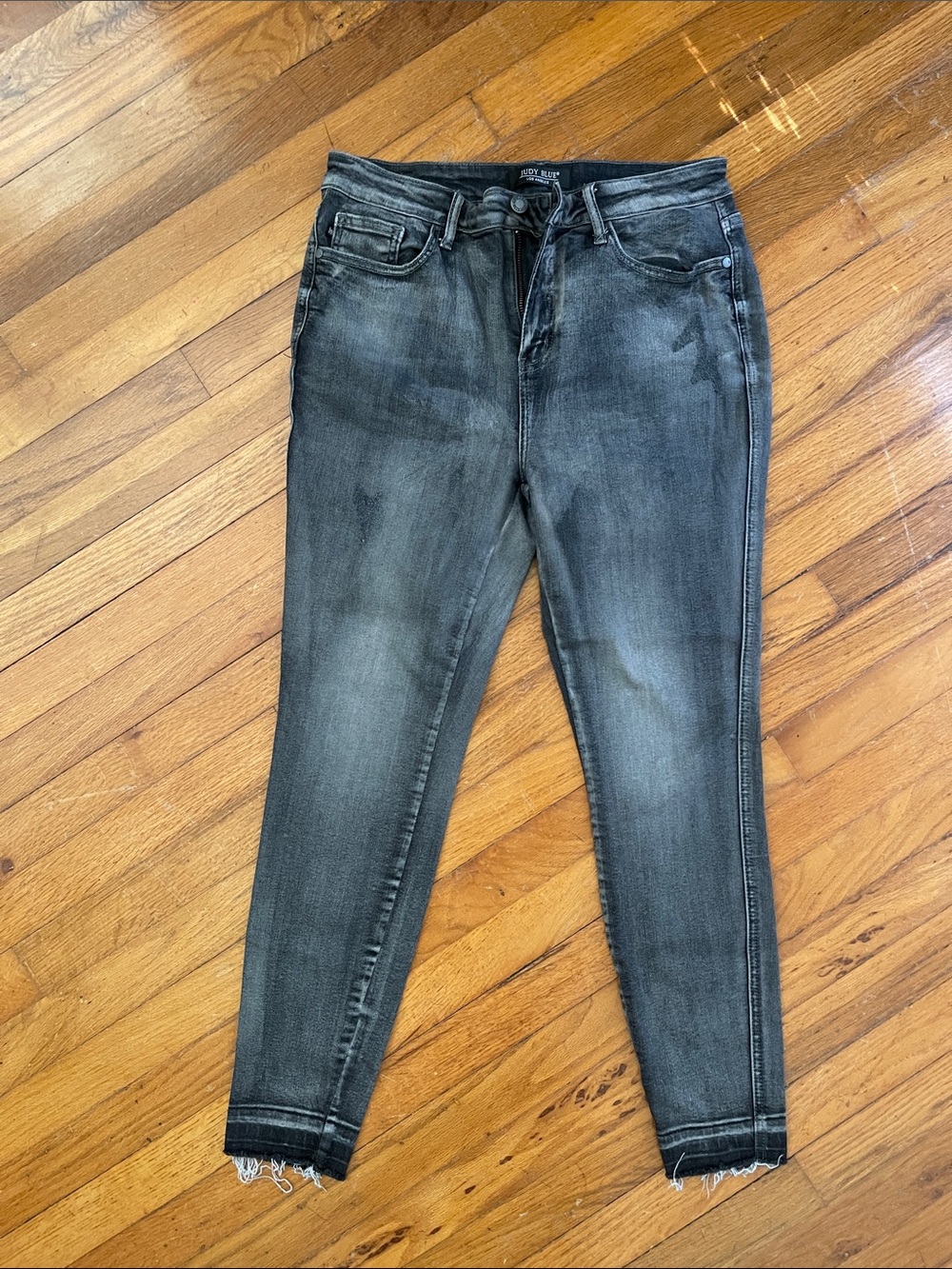 Judy Blue Washed Black High-Rise Ankle Skinny Jeans 13/31